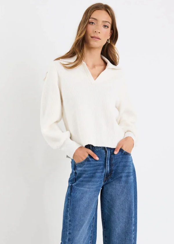 Truth Ivory Collar Chunky Knit Jumper | Abbey Road Kaikoura