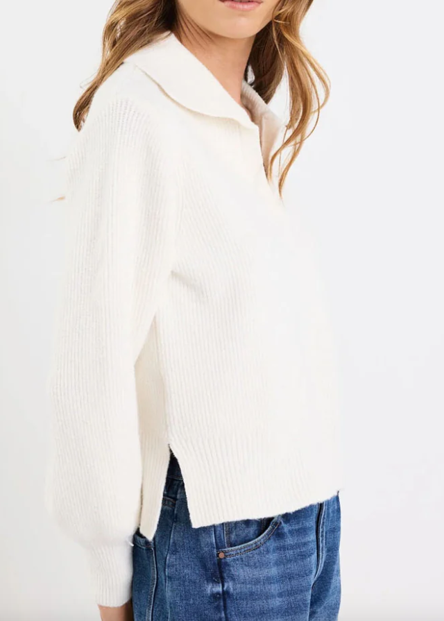 Truth Ivory Collar Chunky Knit Jumper | Abbey Road Kaikoura