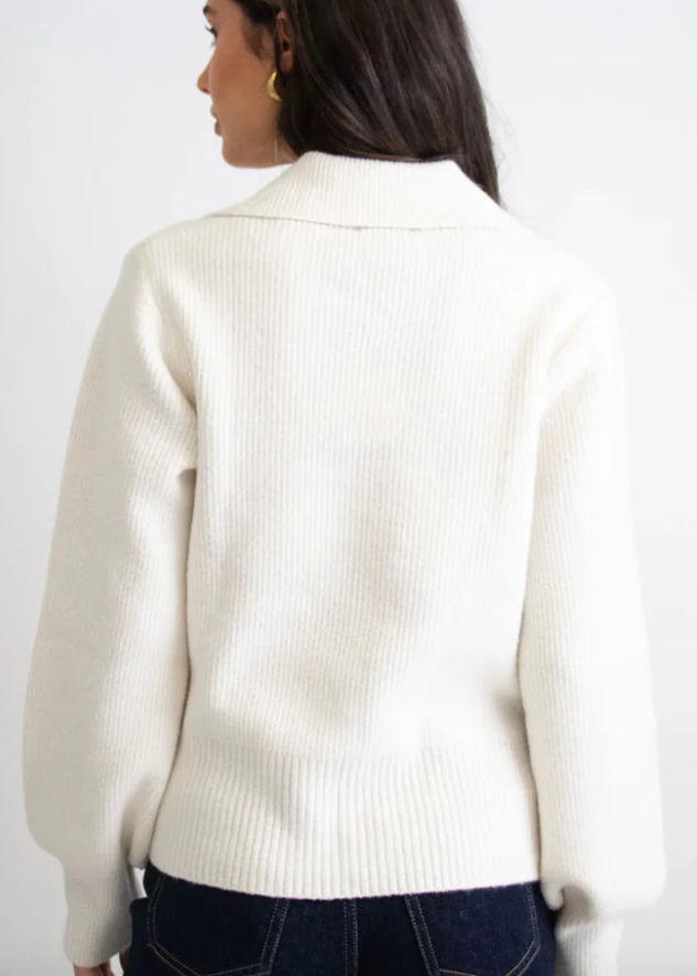 Truth Ivory Collar Chunky Knit Jumper | Abbey Road Kaikoura