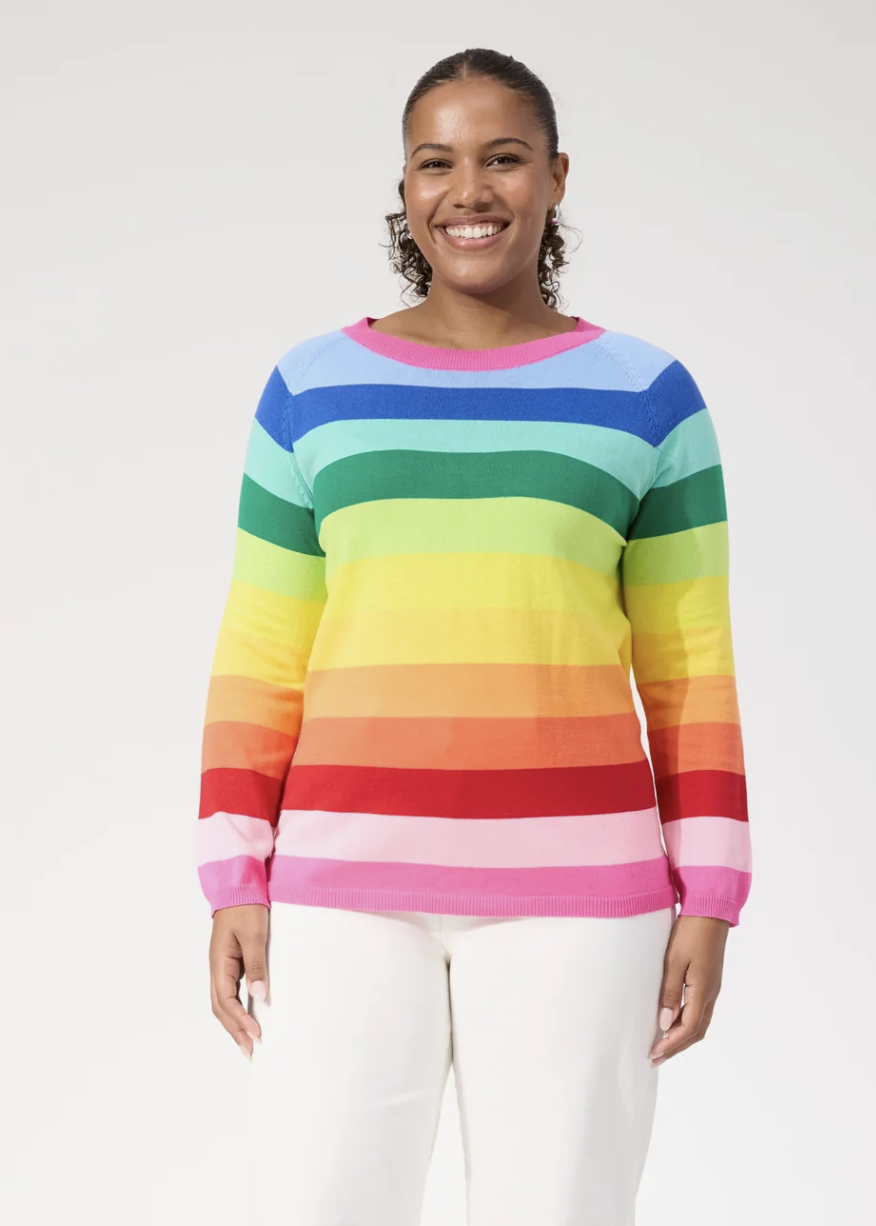 Vermont Stripe Jumper - Rainbow | Abbey Road Kaikoura