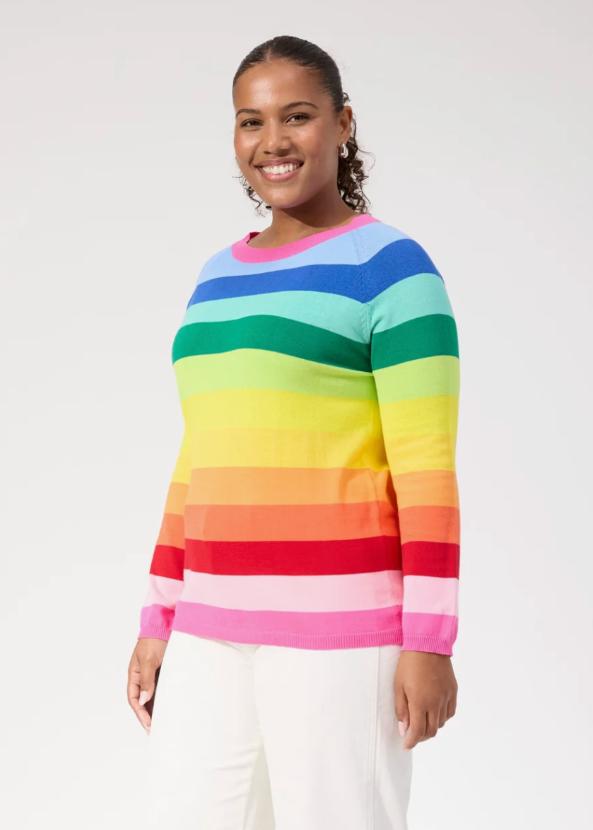 Vermont Stripe Jumper - Rainbow | Abbey Road Kaikoura