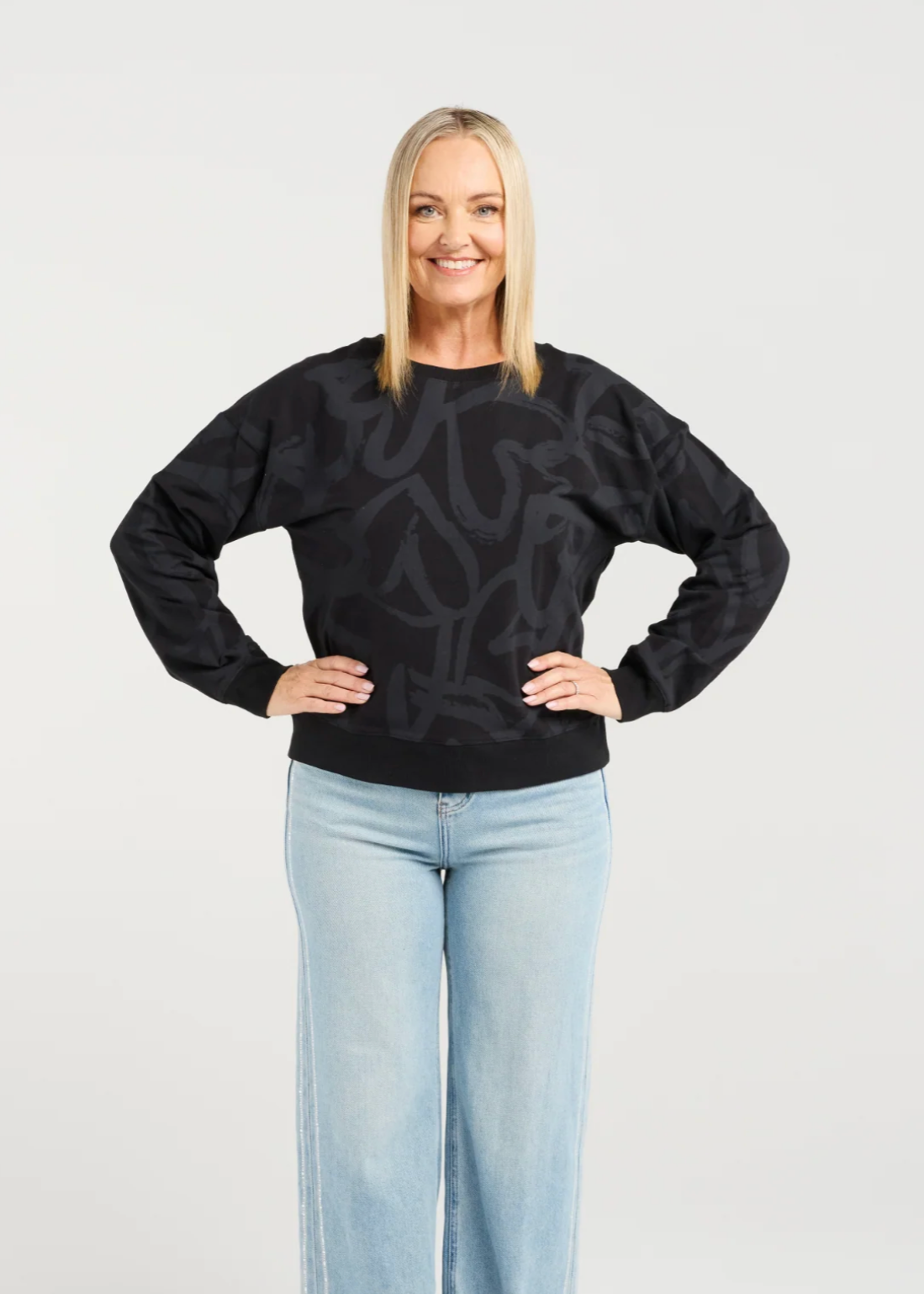 Verona Jumper - Black Hearts | Abbey Road Kaikoura
