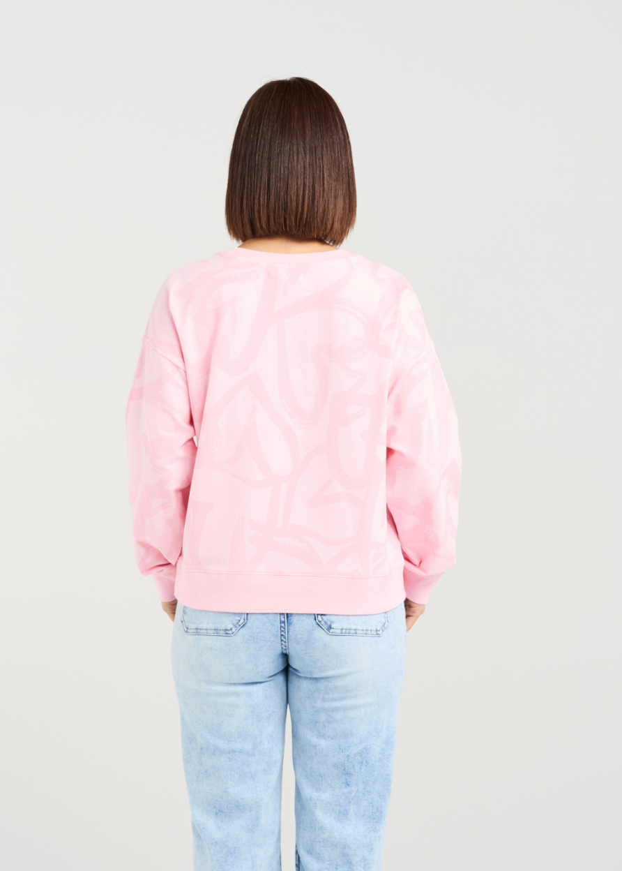 Verona Jumper - Pink Hearts | Abbey Road Kaikoura