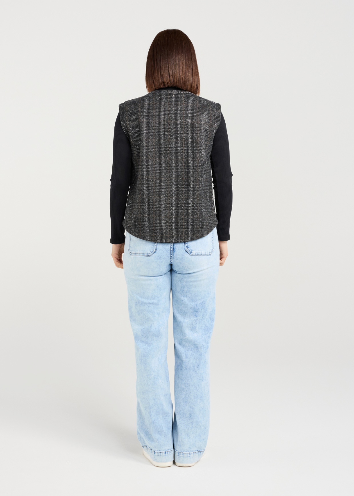 Verona vest - Stone Plaid | Abbey Road Kaikoura