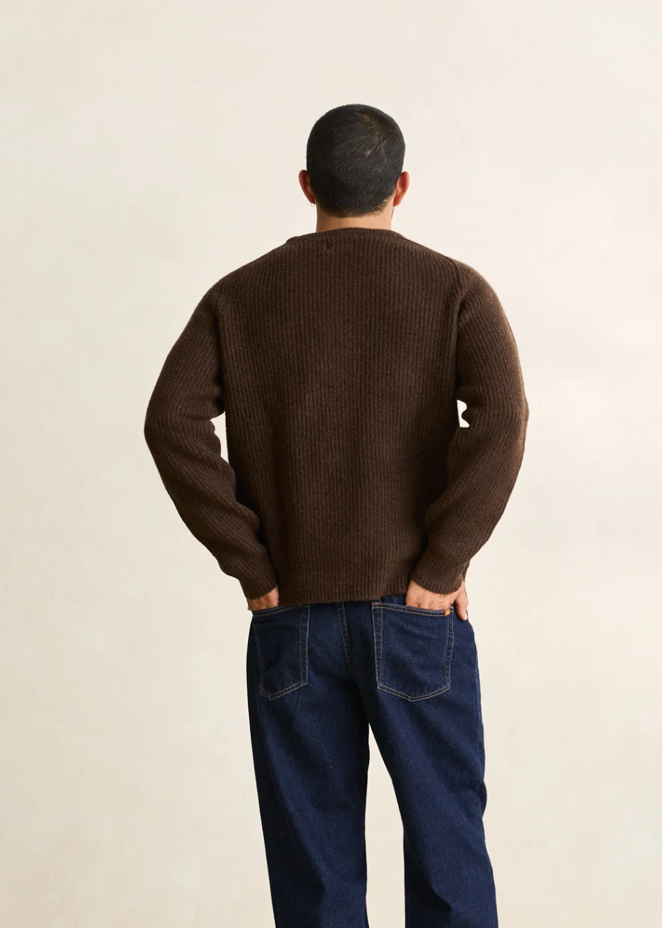 Vintage Waffle Knit Sweater Chocolate | Abbey Road Kaikoura