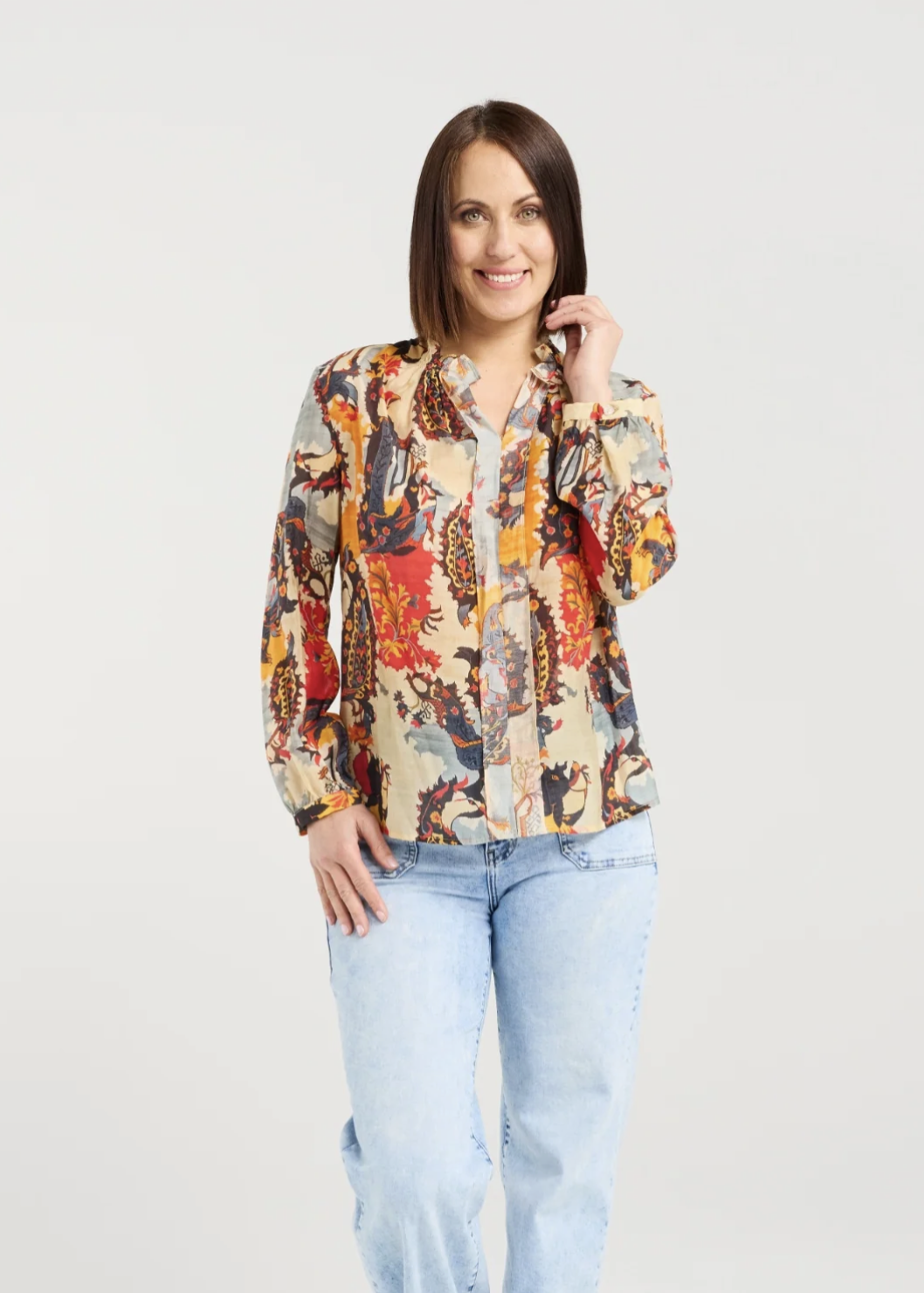 Vivienne Top - Saffron Garden   | Abbey Road Kaikoura