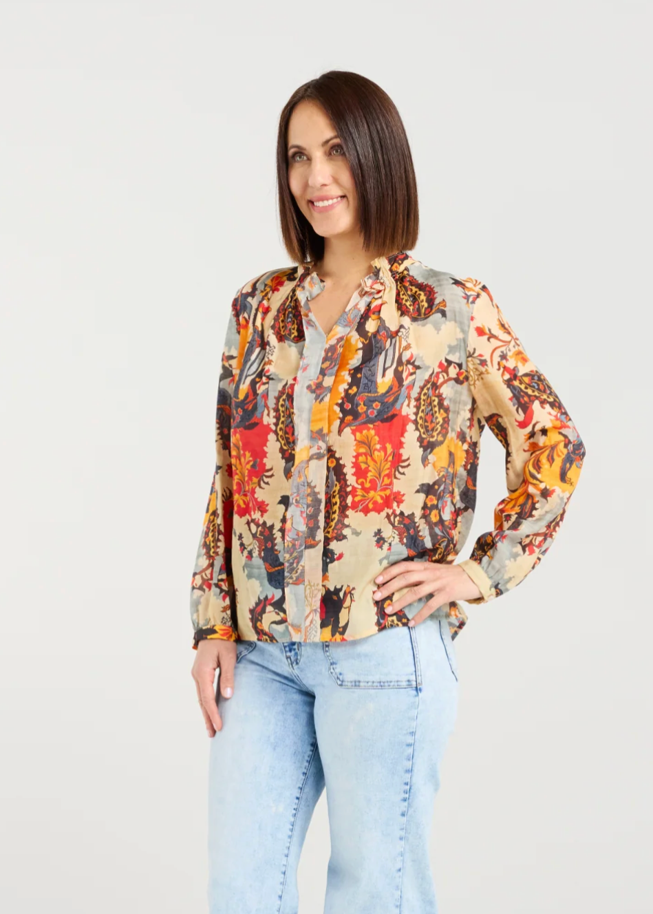 Vivienne Top - Saffron Garden   | Abbey Road Kaikoura