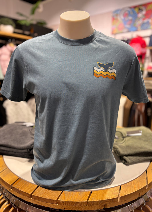 Whale Tee - Powder Blue | Abbey Road Kaikoura