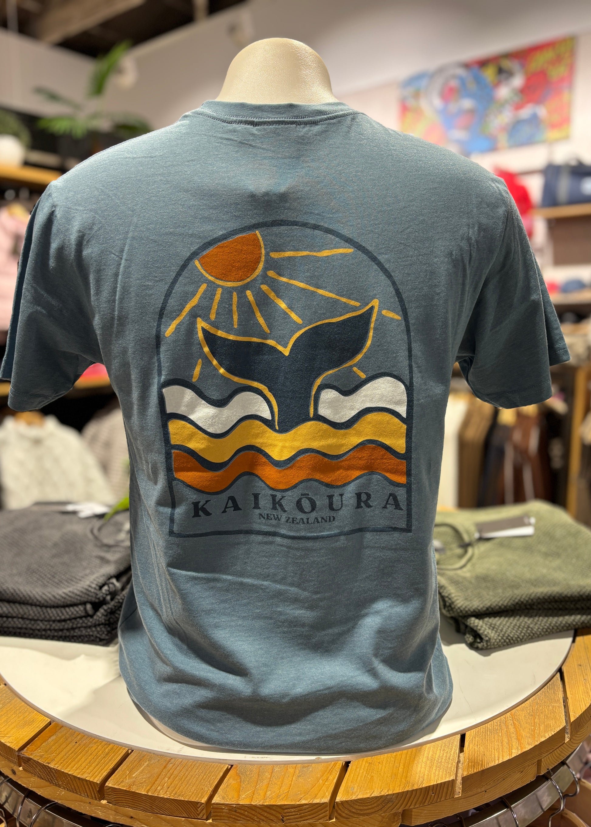 Whale Tee - Powder Blue | Abbey Road Kaikoura