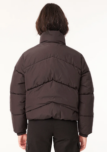 Huffer Womens Demi Puffer Jacket/Cocoa|Abbey Road