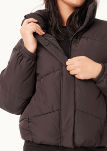 Huffer Womens Demi Puffer Jacket/Cocoa|Abbey Road