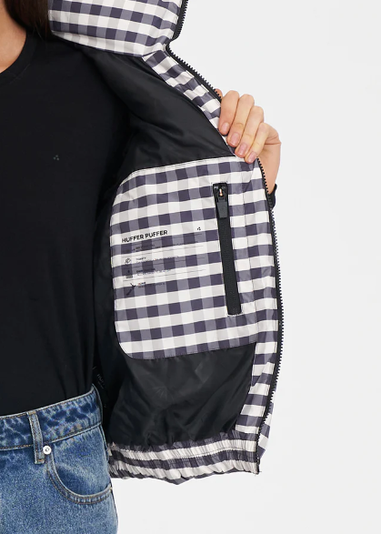 Wmns Demi Puffer JKT Gingham | Abbey  Road Kaikoura