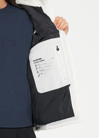 Women's Classic Down Vest Hrgbone Chalk  | Abbey Road Kaikoura