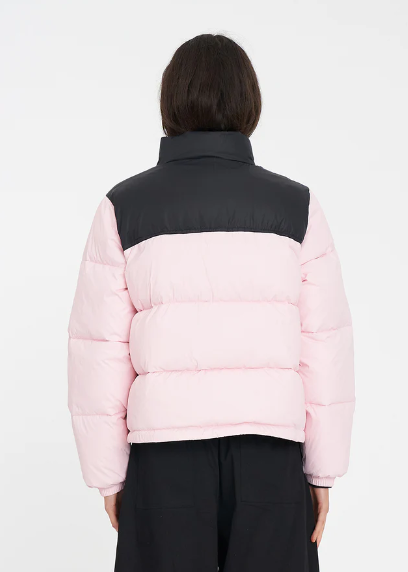 Women's Rider Puffer Jacket Black/Petal | Abbey Road Kaikoura