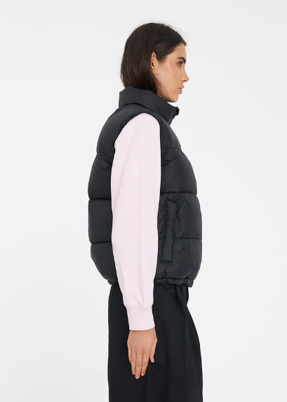 Women's Rider Puffer Vest Black  | Abbey Road Kaikoura