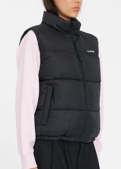Women's Rider Puffer Vest Black  | Abbey Road Kaikoura