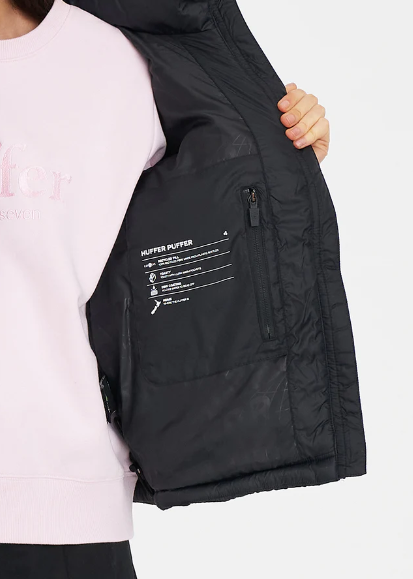 Women's Rider Puffer Vest Black  | Abbey Road Kaikoura