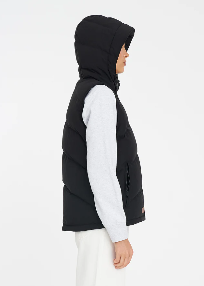 Womens Classic Down Vest Black  | Abbey Road Kaikoura