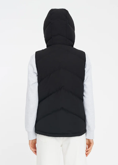 Womens Classic Down Vest Black  | Abbey Road Kaikoura