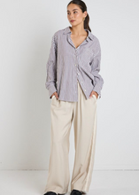 Load image into Gallery viewer, You Got This Chocolate Oversized Shirt Chocolate Stripe | Abbey Road Kaikoura
