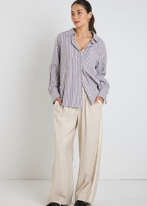 You Got This Chocolate Oversized Shirt Chocolate Stripe | Abbey Road Kaikoura
