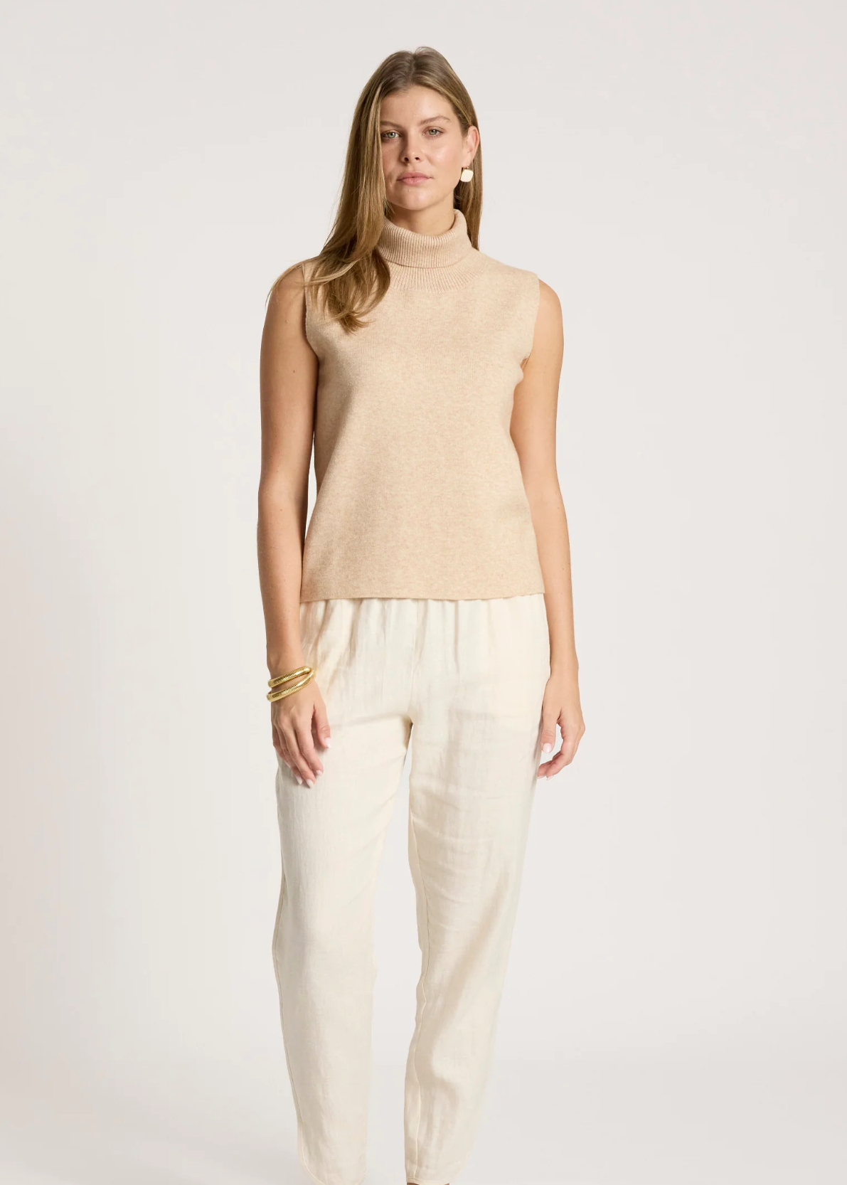 Zala Knit Vest - Bisque | Abbey Road Kaikoura