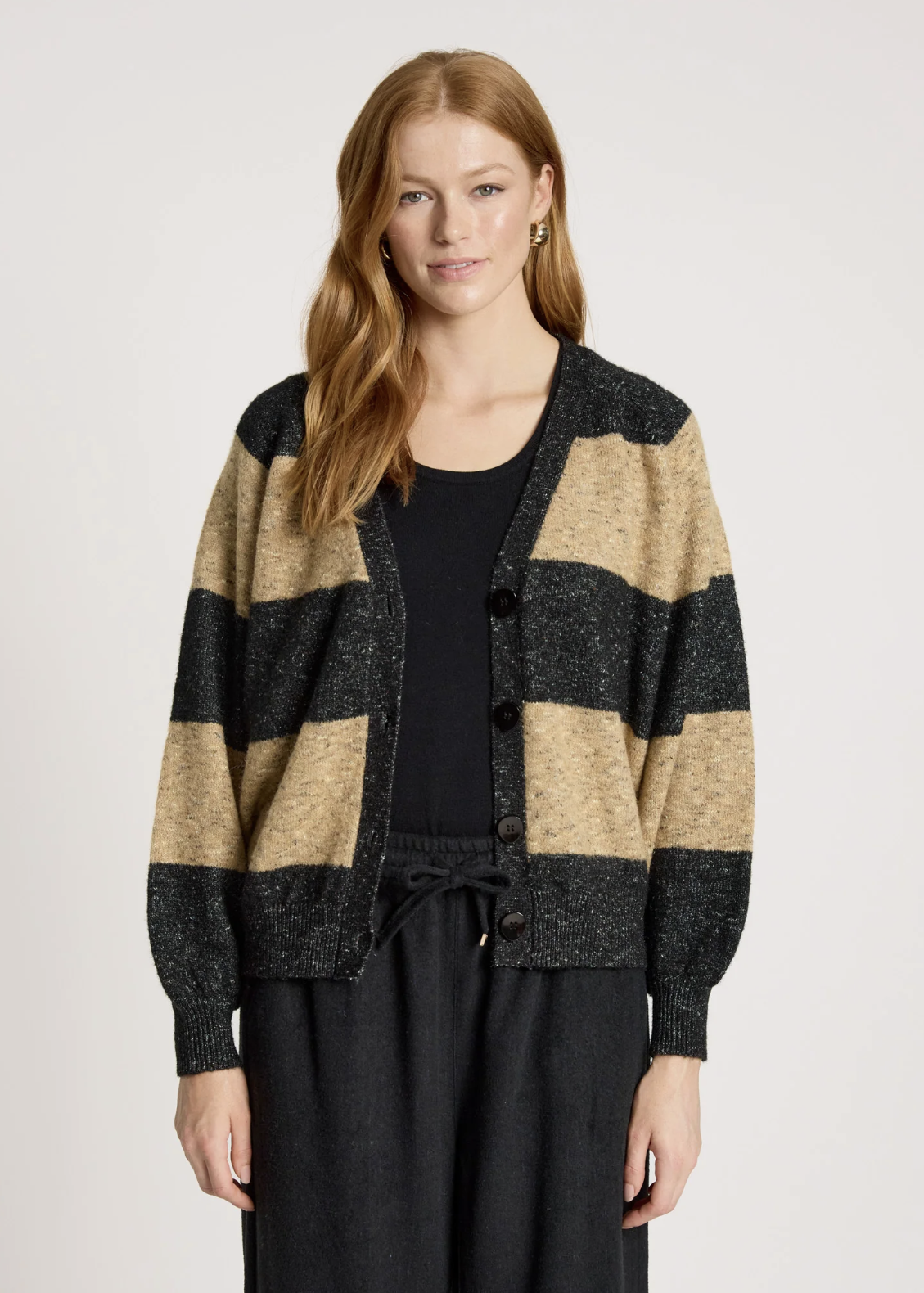 Zarda Cardigan Mocha/Black  | Abbey Road Kaikoura