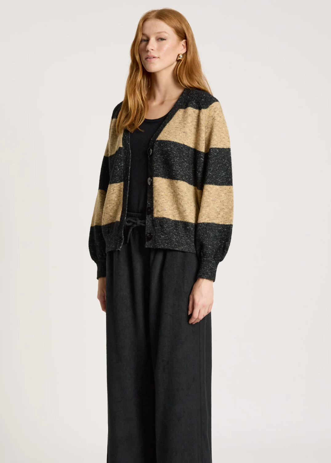 Zarda Cardigan Mocha/Black  | Abbey Road Kaikoura