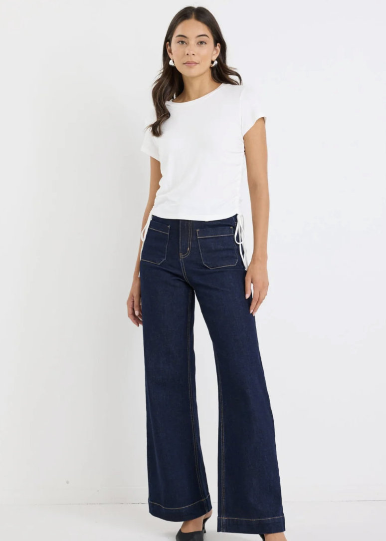 Zoey High Rise Wide Leg Jean / Indigo | Abbey Road Kaikoura