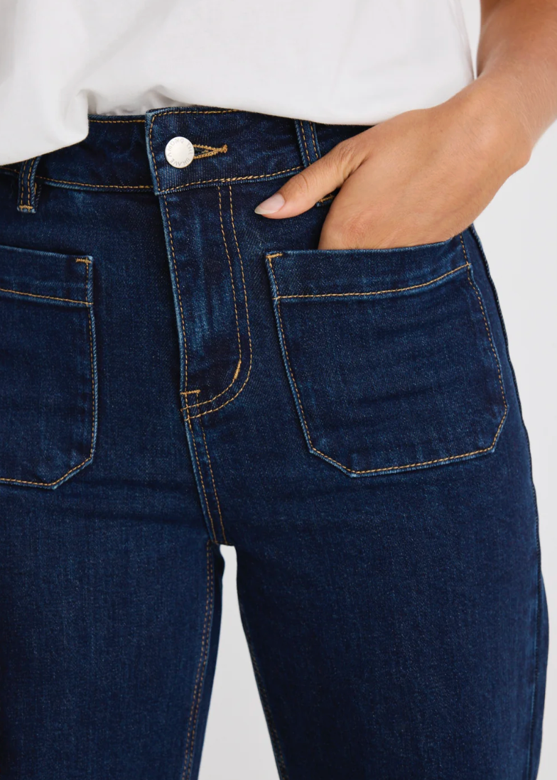 Zoey High Rise Wide Leg Jean / Indigo | Abbey Road Kaikoura