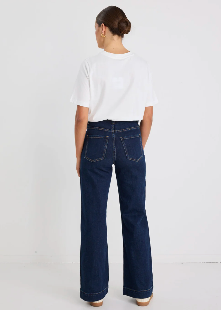 Zoey High Rise Wide Leg Jean / Indigo | Abbey Road Kaikoura