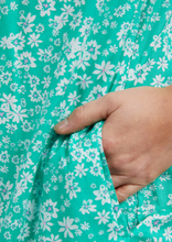 Load image into Gallery viewer, FOXWOOD Bloom Dress Emerald Print | Abbey Road Kaikoura