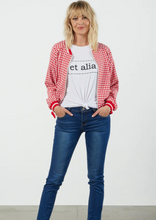 Load image into Gallery viewer, ET ALIA Bomber Jacket Red Check | Abbey Road Kaikoura