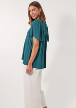Load image into Gallery viewer, ISLE OF MINE Botanical Blouse Teal | Abbey Road Kaikoura