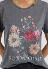 Load image into Gallery viewer, FOXWOOD Bouquet Tee Washed Black | Abbey Road Kaikoura