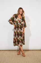 Load image into Gallery viewer, Cayman Batwing Maxi Dress Palms