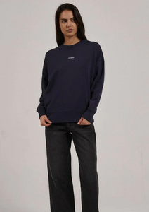 THRILLS Minimal Thrills Slouch Crew Navy | Abbey Road Kaikoura