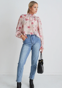 IVY & JACK Emphatic Poppy Floral LS Top | Abbey Road Kaikoura