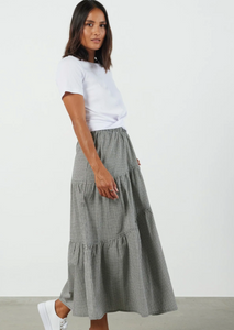 ET ALIA Evie Skirt Black Gingham | Abbey Road Kaikoura