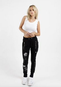 FEDERATION Escape Trackies - Flowers Black/Silver | Abbey Road Kaikoura