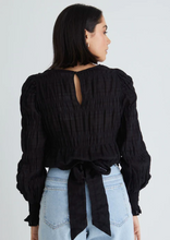 Load image into Gallery viewer, IVY &amp; JACK Grace Shirred Back Tie Top Black | Abbey Road Kaikoura