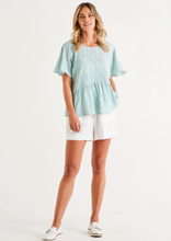 Load image into Gallery viewer, BETTY BASICS Cassandra top Teal Stripe | Abbey Road Kaikoura