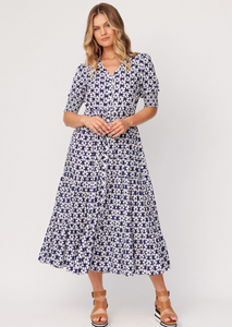 Lemon Tree Jayda Dress/Navy Daisy | Abbey Road Kaikoura