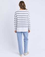 Load image into Gallery viewer, Jayne Stripe Throw On White With Charcoal Stripe | Abbey Road Kaikoura