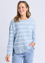 Load image into Gallery viewer, Jayne Stripe Throw On Sky Blue White Stripe | Abbey Road Kaikoura 
