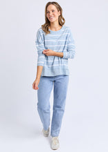 Load image into Gallery viewer, Jayne Stripe Throw On Sky Blue White Stripe | Abbey Road Kaikoura 