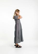 Load image into Gallery viewer, HOME LEE Kendall Dress Winter Stripe | Abbey Road Kaikoura