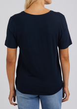 Load image into Gallery viewer, ELM Lexi V Neck Tee Navy | Abbey Road Kaikoura