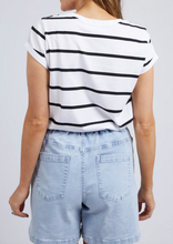 Load image into Gallery viewer, Foxwood Manly Stripe Tee Black/White Stripe | Abbey Road Kaikoura