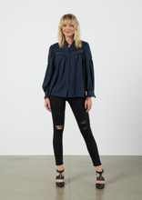 Load image into Gallery viewer, ET ALIA Mikaela Blouse Ink | Abbey Road Kaikoura